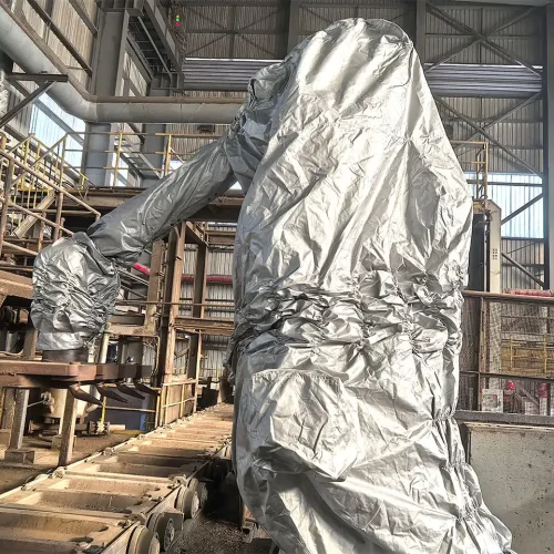 Robot protective cover application in industrial environment